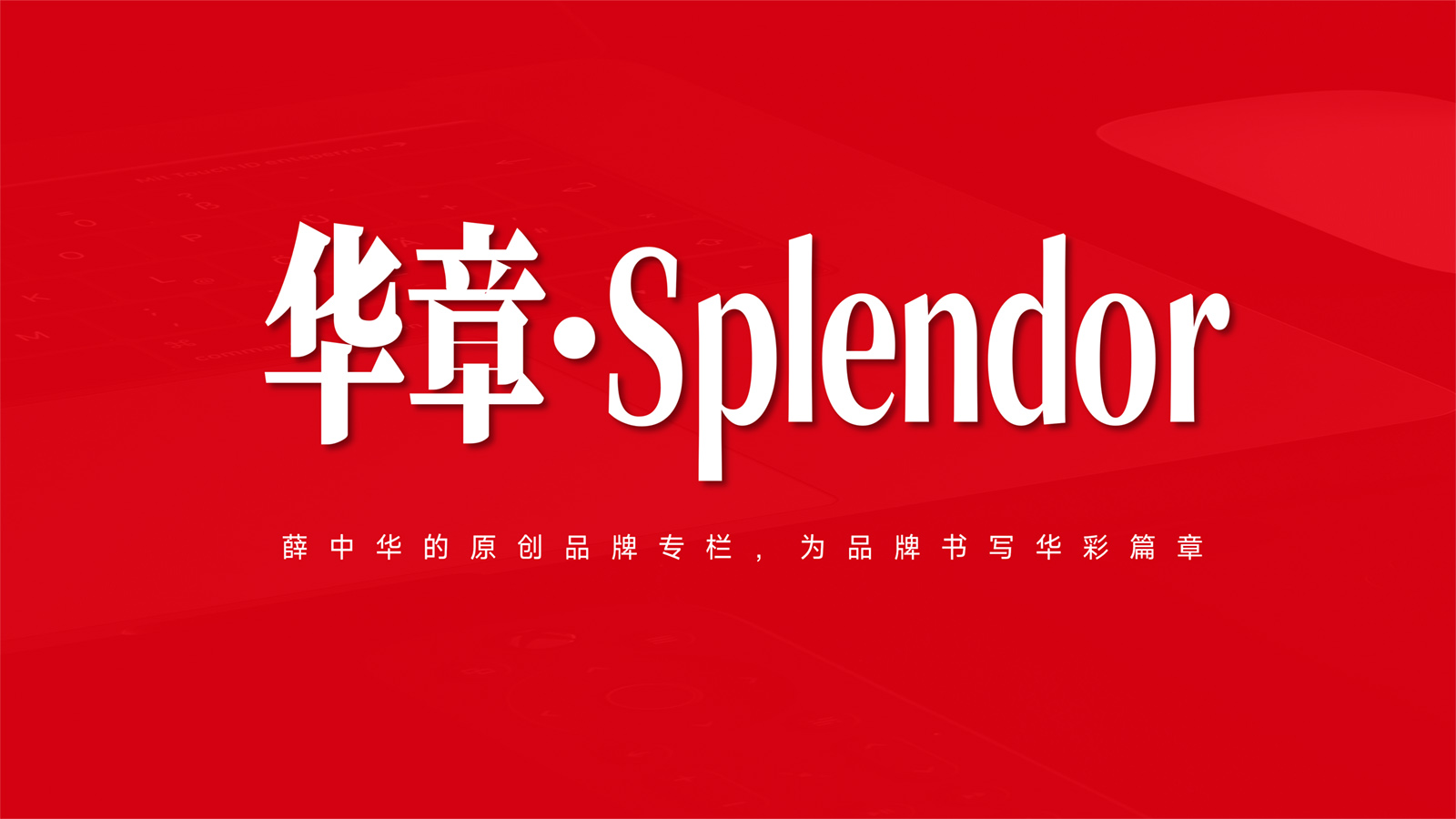 华章·Splendor 武汉核心点品牌策划，薛中华的原创品牌专栏